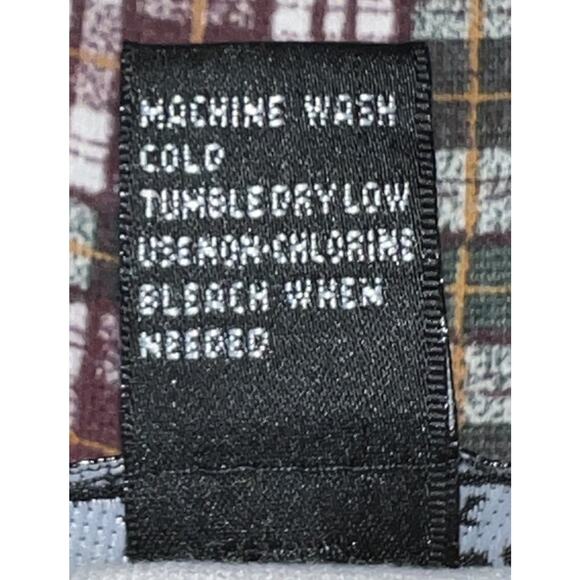 Vtg Miss Juli Bodysuit Top Leotard Purple Green Plaid Faux Pearl Buttons -Sz M - Picture 6 of 10